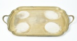 HAMILTON & INCHES, EDINBURGH - Bandeja inglesa em metal espessurado a prata. Necessita de limpeza. Medidas: 4,5 x 55,5 x 32cm.
