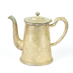 EPNS MERIDIONAL - Bule para café em metal branco. Altura: 19,5cm.