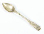 Colher para chá em prata contrastada, estilo D. maria. Comprimento: 12cm; Peso: 19,9g.