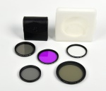Lote constando de 05 fitros para lentes 52 mm, 55 mm e 67 mm