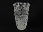 Vaso em vidro decoração floral. Med: 24cm / diâmetro 15cm