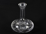 Garrafa cristal navio. Med: 26cm