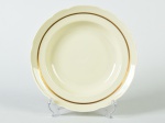 VISTA ALEGRE - Prato para sopa em porcelana portuguesa esmaltada e vitrificada, na cor creme. Diâmetro: 22,5cm.