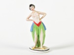 Escultura em porcelana representando "FIGURA FEMININA". Med: 12cm