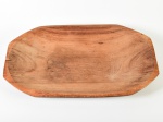 Gamela em madeira nobre. Medidas: 6 x 55 x 33cm.