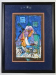 ASSIANTURA NÃO IDENTIFICADA - Serigrafia, tiragem 483/900, representando BANDA DE JAZZ. tela protegida por tampo de vidro. Medidas da tela: 49 x 31cm; Medidas totais: 74 x 56cm.