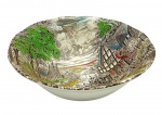 ENOCH WEDGWOOD (TUNSTALL) LTD., DICKENS COACHING DAYS -  Parte de serviço de jantar com 01 bowl redondo em porcelana inglesa policromada, estampada com cenário de antigos vilarejos e carruagens tipicamente ingleses. Medidas: 21 x 6 cm.