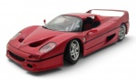 MAISTO / SHELL - Miniatura da Maisto/Shell da FERRARI F50 em escala 1/18, feita de ferro com partes plásticas, acompanha caixa. Peça muito bem detalhada. Rodas livres, traseira, portas e capô móveis. Possui marcas e desgastes.