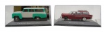 PLANETA DeAGOSTINI - COLEÇÃO CARROS INESQUECÍVEIS DO BRASIL - SIMCA JANGADA (1962) E CHEVROLET AMAZONAS (1963) - Lote com 2 miniaturas em escala 1/43, feitos em ferro, interior em plástico e pneus de borracha. Possuem base com nome, proteção em acrílico e encarte informativo. Abrangendo os veículos que fizeram parte da vida de um grande número de cidadãos brasileiros, os modelos da coleção contemplam lançamentos da indústria automotiva dos anos de 50, 60, 70, 80 e 90.