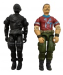 HASBRO - G.I. JOE (COMANDOS EM AÇÃO) - BAZOOKA e COBRA COMANDANTE NEGRO - Lote com 2 bonecos de ação Comandos em Ação, feitos pela Hasbro na década de 80 e 90. Feitos de plástico rígido e são articulados. Medida: 10cm aproximadamente. Possuem leves marcas e desgastes.