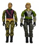 HASBRO - G.I. JOE (COMANDOS EM AÇÃO) - GATILHO e TELE MENTOR - Lote com 2 bonecos de ação Comandos em Ação, feitos pela Hasbro na década de 80 e 90. Feitos de plástico rígido e são articulados. Medida: 10cm aproximadamente. Possuem leves marcas e desgastes. Gatilho com ausência de um polegar.