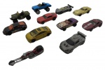 MATTEL - HOT WHEELS - Lote com 11 miniaturas Hot Wheels, variadas, escala 1:64. Feitas de metal com partes plásticas. Observação: Contém desgastes, marcas, arranhões e pode conter avarias.
