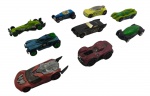 MATTEL - HOT WHEELS - Lote com 9 miniaturas Hot Wheels, variadas, escala 1:64. Feitas de metal com partes plásticas. Observação: Contém desgastes, marcas, arranhões e pode conter avarias.