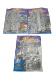 EDITORA PLANETA - ASES DE GUERRA - Lote com 3 fascículos lacrados: 15, 16 e 17, "Ases de Guerra" é uma coleção de revistas de aviação militar lançada pela Editora Planeta no Brasil, em 1997, oferecendo fascículos detalhados sobre aeronaves e temas de guerra aérea. Observação: Possuem leves amassados.