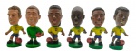 COCA-COLA - MINI CRAQUES DA COPA - Lote com 6 mini craques da Copa de 1998, sendo eles: André Cruz, Rivaldo, Oséas, C. Germano, F. Conceição e Romário. Possuem desgastes e marcas de uso.