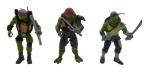 PLAYMATES TOYS - AS TARTARUGAS NINJAS: FORA DAS SOMBRAS (2016) - Lote com 3 bonecos das Tartarugas Ninjas  do filme As Tartarugas Ninjas: Fora das Sombras de 2016. Feitas em plástico rígido, articulados, medindo 11cm aproximadamente. Possuem ínfimos desgastes.