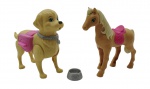 MATTEL - ANIMAIS DA BARBIE - Lote com 2 animais pertencentes à Barbie. Cachorrinho da linha Barbie Passeio com Cachorrinho e o cavalo Tawny da linha Barbie Life in the Dreamhouse. Feitos de plástico rígido, medindo 13cm aproximadamente cada. Possuem ínfimos desgastes, marcas de uso e cachorrinho não testado.