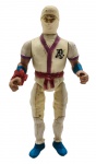 GLASSLITE - DRAGÃO BRANCO - Antigo boneco de ação produzido nos anos 80 pela Glasslite, fazendo parte da famosa linha Rambo e a Força da Liberdade, baseada na série de animação da época. Feito em plástico rígido com rosto emborrachado e articulado. Medida: 17cm aproximadamente. Possui leves desgastes e marcas de uso.