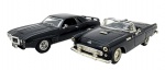 ROAD SIGNATURE - 1969 PONTIAC FIREBIRD e 1955 FORD THUNDERBIRD  - Lote com 2 miniaturas em metal com partes plásticas, rodas livres e pneus de borracha. Escala 1:43. Podem conter pequenas marcas.  Ford Thunderbird não possui inscrição dizendo a origem.