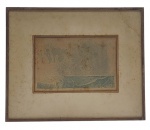 FAYGA OSTROWER (1920-2001) - Quadro, gravura, ano 1966, assinado, CIE, representando arte abstrata; moldura em madeira com paspatur e frontal de vidro. Medidas com moldura: 45 x 37 cm; Medidas sem moldura: 26 x 17 cm. Paspatur com manchas; moldura com desgastes.