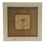 JO MOULTON - Quadro, arte impressa, assinada, CID, representando natureza morta; moldura em madeira com frontal de vidro. Medidas com moldura: 37 x 37 cm. Medidas sem moldura: 15 x 15 cm.