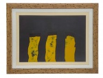 TOMIE OHTAKE (1913-2015) - Quadro, gravura, ano 1969, tiragem: 17/35, arte abstrata; moldura em madeira com textura de bambu, paspatur duplo e frontal de vidro. Tomie Ohtake foi uma artista plástica japonesa naturalizada brasileira e uma das principais representantes do abstracionismo informal. Sua obra abrange pinturas, gravuras e esculturas. Foi premiada no Salão Nacional de Arte Moderna, em 1960; e em 1988, foi agraciada com a Ordem de Rio Branco pela escultura pública comemorativa dos oitenta anos da imigração japonesa no Brasil, em São Paulo. Medidas com moldura: 88 x 70 cm; Medidas sem moldura: 63 x 45 cm.