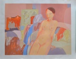 Guilherme de Faria , litogravura ,70x100cm , manchinhas na borda, assinada sem moldura 