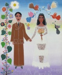 Fe Cordula, Casamento, AST, 60 x50 cm, com baguete.