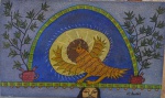 Alsides Santos , Pássaro dentro do Arco, OSCD, 31x52 cm , sem moldura