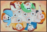 Everenice Tamanini, Confraternização,AST,60x90 cm, emoldurado