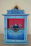 Willi Oratório Azul , sem vidro , tec mista 52x33x19cm