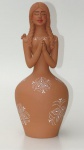 Marliete,Prece, escultura em terracota, 46 cm alt