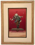 Roni Brandão, O Equilibrista Óleo sobre tela, Surrealismo,  Registro no verso: Novembro/1984, Nº 66Tela: 30x50 cm