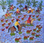 Valques Pimenta, Cavalgando com as Capivaras , AST 40x40 cm,Filhor de Nilson Pimenta , artista que vem se desenvolvendo e se destacando em Mato Grosso ja com premiações.