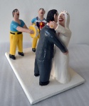 Resendio, Casamento, madeira policromada,  33x37x26 cm,peça assinada