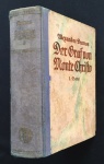 livro - Der Graf Von Monte Christo - Alexander Dumas - Globus Verlag - 1º ed. - idioma alemão - 640 p. - encadernação antiga com desgaste do tempo - miolo amarelado - (19X13) cm.