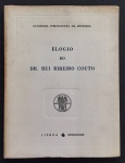 livro - Elogio do Dr. Rui Ribeiro Couto - Academia Portuguesa da Historia - Editora Gráfica Portuguesa - 1982 - 47 p. - brochura com marcas do tempo na capa - miolo em bom estado de conservação - (25,5X19) cm.