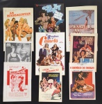cinema nacional - conjunto de 9 press release de diversos filmes nacional - pornochanchadas bem conservados -