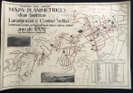 cartografia - Mapa Planimétrico dos bairros Laranjeiras e Cosme Velho - Universidade Federal Fluminense - 1992 - arq. Nireu Oliveira Cavalcanti - bem conservado apenas com pequenos pontos de oxidação - (60,5x90,5)cm.