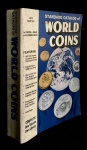 livro - Standard Catalog of World Coins (Catálogo padrão de moedas do mundo) - Chester L. Krause and Clifford Mishler - Krause Publications - 1977 - 4º ed. - idioma inglês - 1595 p. - brochura com marcas do tempo na capa - miolo amarelado (27,5X21) cm.