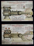 colecionismo - Conjunto de 2 catelas de modelos de Valvulas com movimento - Working models for engineering students - T. Jones  e T.G. Jones - Manchester - model nº 1 e 2 - no verso nome e data 27 junho 1916 - com marcas do tempo - no estado - (15,5x24)cm.