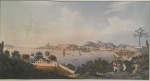 ilustração - Rio de Janeiro from Ilha dos Cobras - (1833) - engraved by Newton Fielding - reprodução com pequenas marcas do tempo - imagem (42,5x80)cm. - folha (57x92,5)cm.