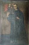 Cusquenho, Anjo, 59x38cm, óleo sobre tela, com moldura, no estado