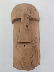 J. Bezerra, Cabeça, escultura de madeira de parede, 26x11x9cm
