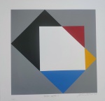 Antônio Peticov, Double Square C, gravura, tiragem 4/65, 50x50cm, sem moldura