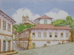 Joel Firmino do Amaral, Ig. S. Francisco de Paula, aquarela sobre papel, 31x41cm, sem moldura