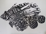 Kleber Ventura, Peixe, gravura, tiragem 9/30, 70x100cm, sem moldura