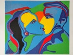 Rubens Gerchman, Série Beijo, gravura, tiragem PI, 72x100cm, sem moldura, pequena acidez na borda