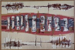 Sérgio Ferreira, Composição, gravura 41/100, papel kraft com têxtura, 96x66cm, sem moldura