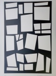 Kleber Ventura, Retalhos, gravura, tiragem 7/25, 72x50cm, sem moldura